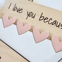  I Love You Because Reusable Dry Erase Board for Kids - Valentine's Day Gift for Kids