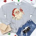  Retro Santa Sweatshirt - Cute Vintage  Style Christmas Sweatshirt