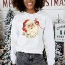  Retro Santa Sweatshirt - Cute Vintage  Style Christmas Sweatshirt