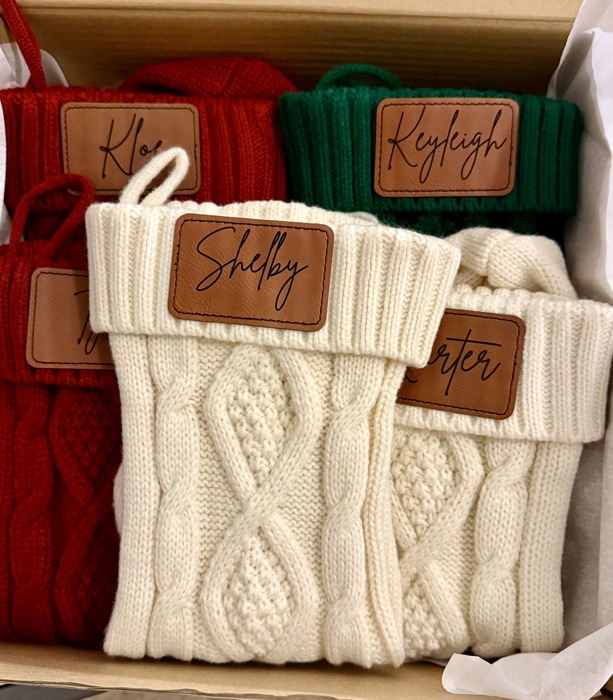 Personalized Knit Christmas Stockings