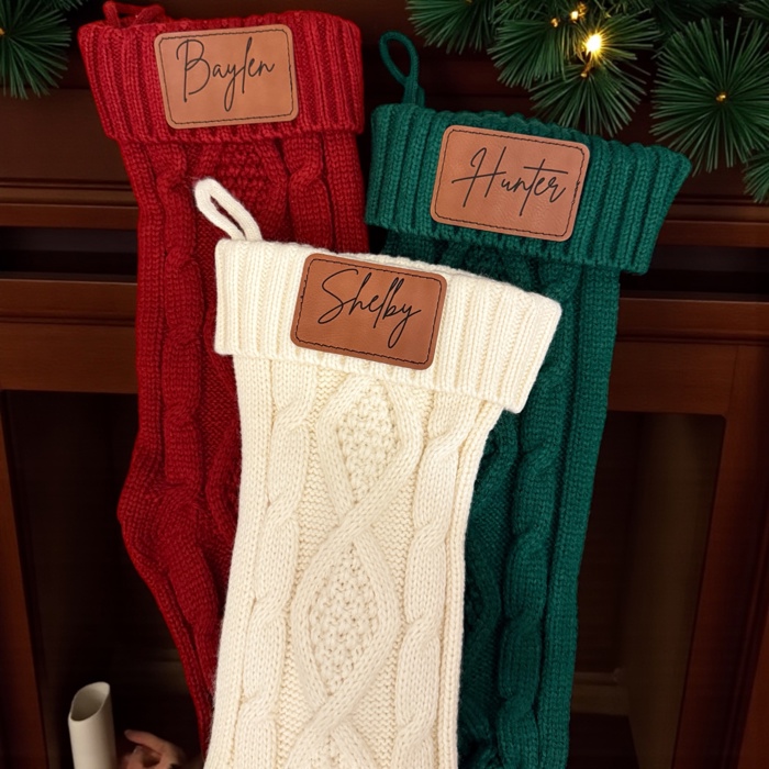 Personalized Knit Christmas Stockings