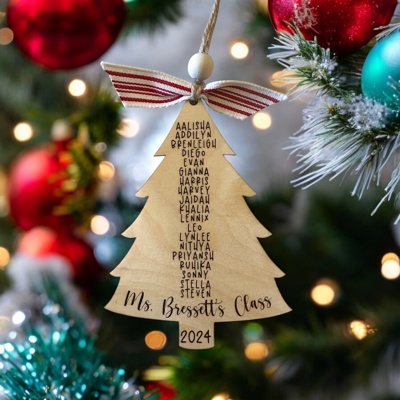 Personalized Teacher Ornament with Class names