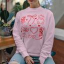  Valentine Doodle Bow Sweatshirt