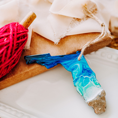Florida Beach Christmas Ornament