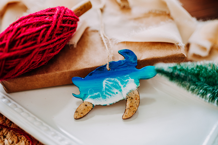Sea Turtle Coastal Christmas Ornament