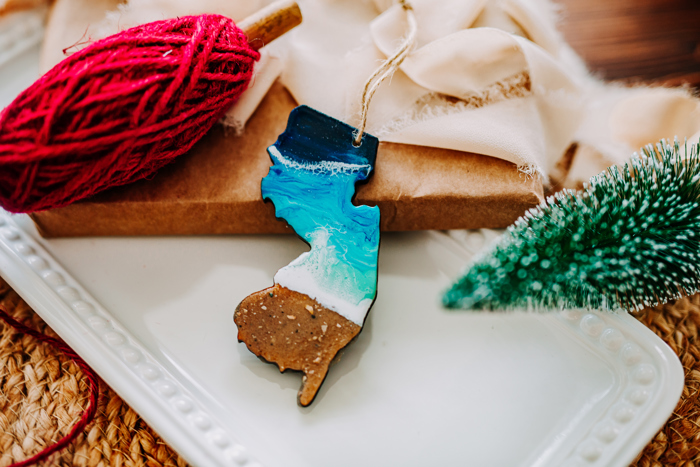 New Jersey Beach Christmas Ornament