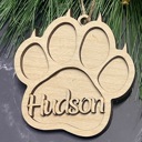 Cat Claw Personalized Pet Christmas Ornament, Dog/Cat Name Ornament, Memorial Wings Pet Ornament