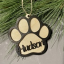  Personalized Pet Christmas Ornament, Dog/Cat Name Ornament, Memorial Wings Pet Ornament