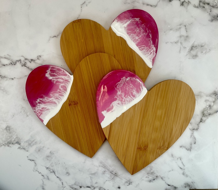 Valentine’s Day Pink Charcuterie Board, Galentines Day Cheese Board Gift