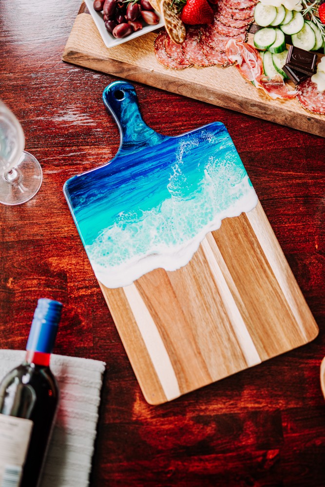 Ocean Cheese Board, Beach Charcuterie Board, Serving Tray