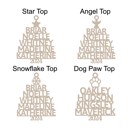 Star Family Name Personalized Ornament, Laser Cut Custom Name Christmas Decor