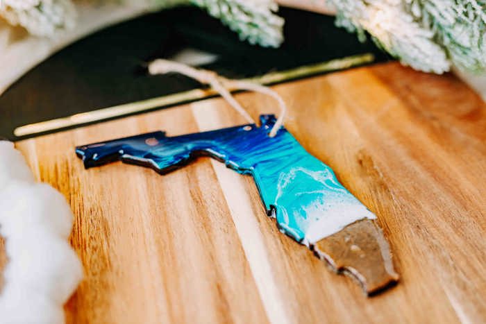 Florida Beach Christmas Ornament