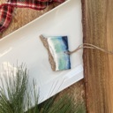 Connecticut State Shaped Beach Theme Christmas Ornament