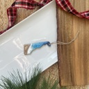Delaware State Shaped Beach Theme Christmas Ornament