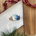 Illinois State Shaped Beach Theme Christmas Ornament