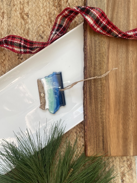 State Shaped Beach Theme Christmas Ornament