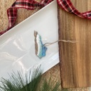 Kentucky State Shaped Beach Theme Christmas Ornament