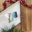 Louisiana State Shaped Beach Theme Christmas Ornament