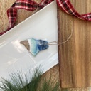 Maine State Shaped Beach Theme Christmas Ornament