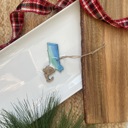 Massachusetts State Shaped Beach Theme Christmas Ornament