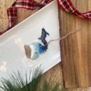 Michigan State Shaped Beach Theme Christmas Ornament