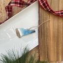 New Hampshire State Shaped Beach Theme Christmas Ornament