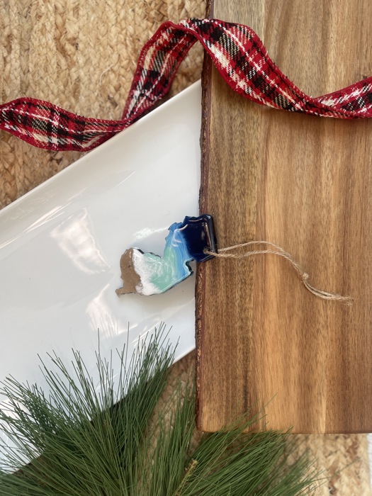 State Shaped Beach Theme Christmas Ornament