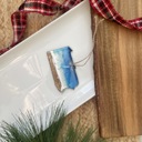 Pennsylvania State Shaped Beach Theme Christmas Ornament