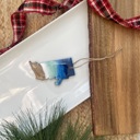 Rhode Island State Shaped Beach Theme Christmas Ornament