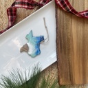 Texas State Shaped Beach Theme Christmas Ornament