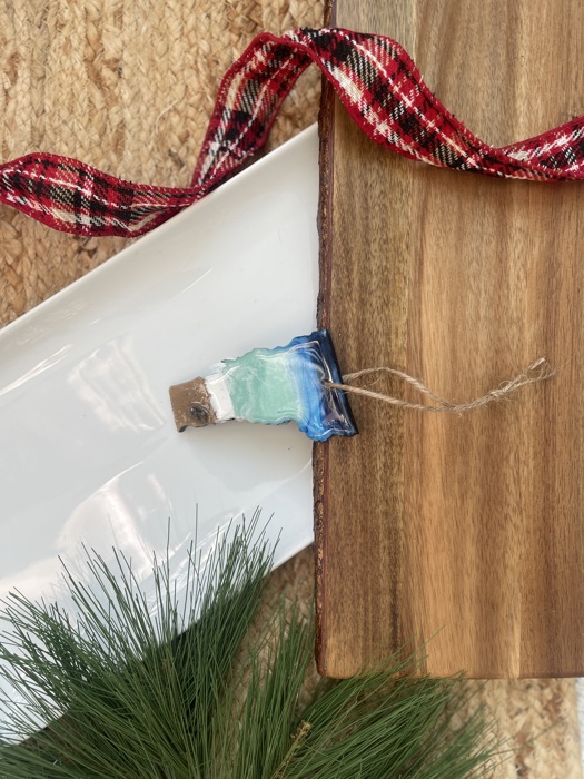 State Shaped Beach Theme Christmas Ornament