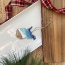 West Virginia State Shaped Beach Theme Christmas Ornament