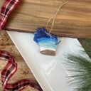 Wisconsin State Shaped Beach Theme Christmas Ornament