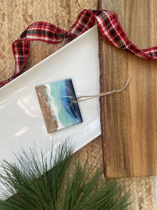 State Shaped Beach Theme Christmas Ornament