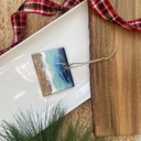 Wyoming State Shaped Beach Theme Christmas Ornament