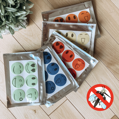 Non-Toxic Essential Oil Bug Repelling Stickers (60 Stickers)