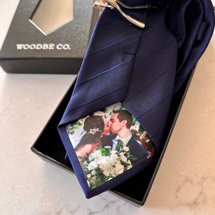 Fathers Day Personalized Photo Silk Tie