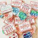  Non-Sugar Pop-It Valentine Keychain Gift | 10 Pack