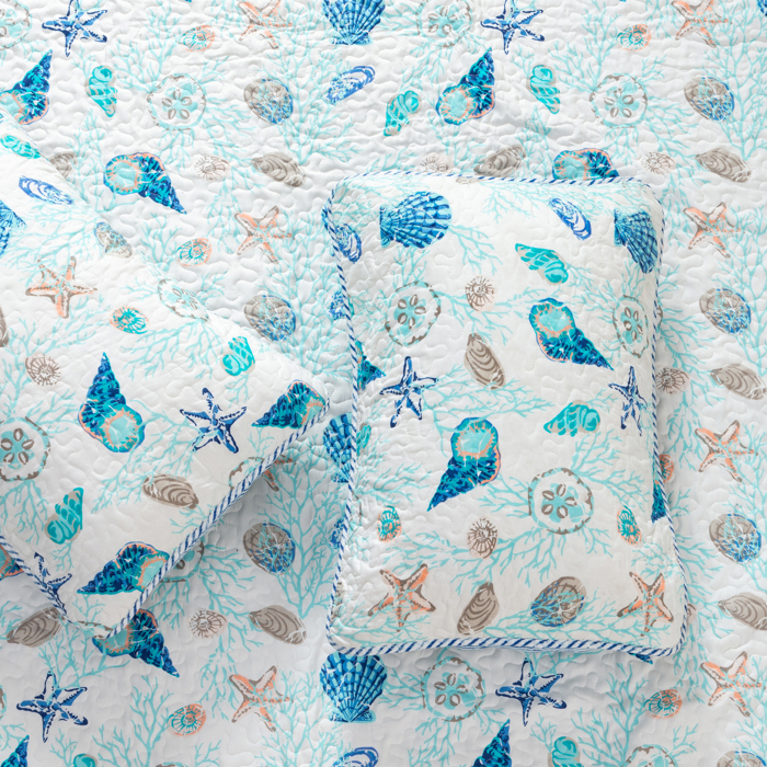 Coastal Seashells Quilt Set