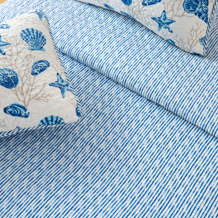 Coastal Seashells Quilt Set
