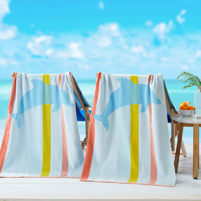 100% Cotton Velour Printed Beach Towel - 30" x 60"
