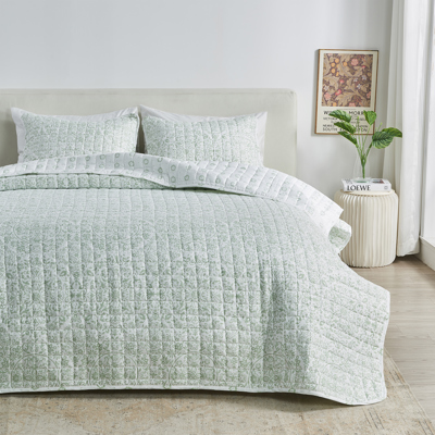 Floral Inspired Reversible Quilt and Sham Set