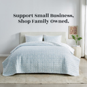 King Blue Floral Floral Inspired Reversible Quilt and Sham Set