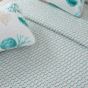 Twin Coral Reef Coastal Theme Quilt Set