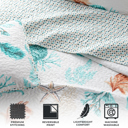 Twin Coral Reef Coastal Theme Quilt Set