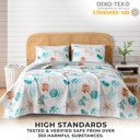 Twin Coral Reef Coastal Theme Quilt Set
