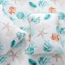 Twin Coral Reef Coastal Theme Quilt Set