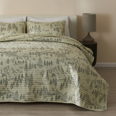 Forest Printed Lodge Quilt Set with Shams