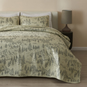 King Bear Mountain Scene Forest Printed Lodge Quilt Set with Shams