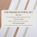Dusty Rose / Cappuccino Luxurious Cotton 6-Piece Decorative Towel Set